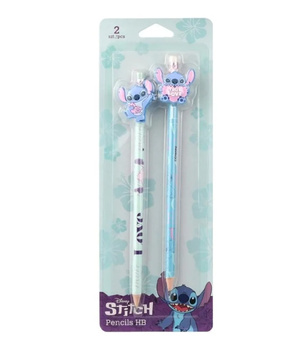 Ołówki z gumową nakładką Disney Fashion Stitch wzór 1 blister 2 szt.