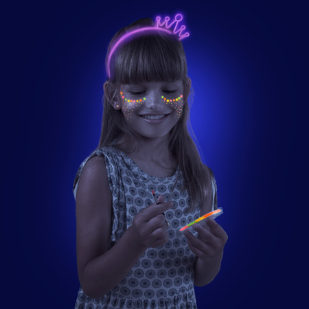 Farbki do twarzy UV + opaska świecąca w ciemności Kidea