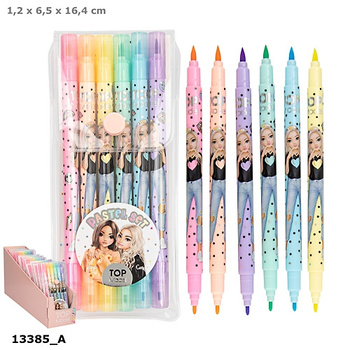 Flamastry Top Model pastelowe 6 kolorów 13385A