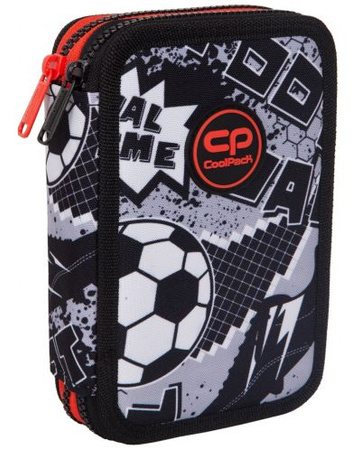 Piórnik 2-komorowy z wyposażeniem Coolpack Jumper 2 grey ball