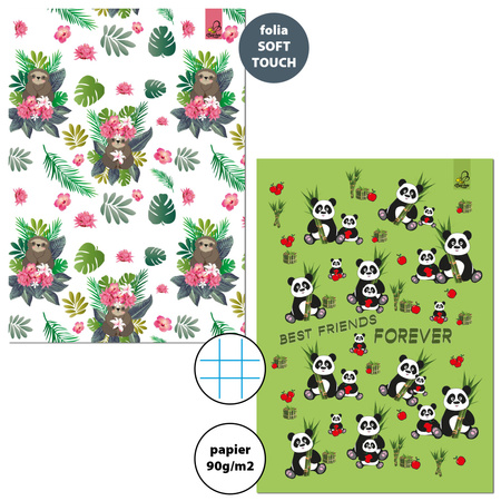 Paczka zeszyt A4 32k.kratka BFF mix pakiet 5 sztuk