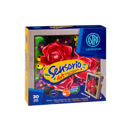 Masa plastyczna Sensorio Art Piwonie z ramką 30 kolorów