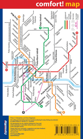 Prague pocket map 1:20 000 laminat midi 2023