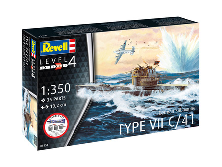 Revell Starter Kit 1:350 German Submarine Type VII C-41 REV-75154