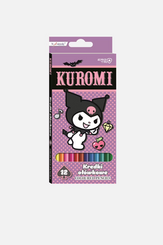 Kredki ołówkowe trójkątne Kuromi 12 kolorów