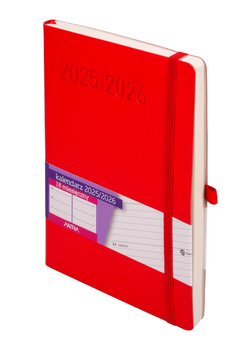 Kalendarz 2025/2026 18 m-cy A5 TNS czerwony