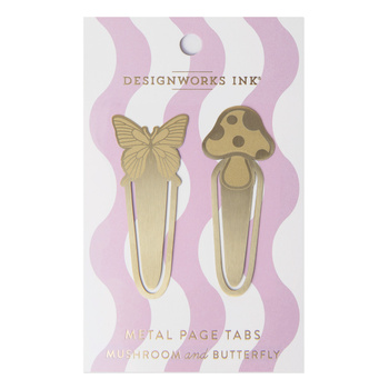 Zakładki do książek metalowe Motyl i Grzyb 2szt.