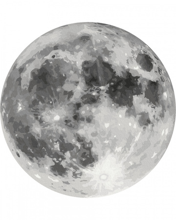 Malowanie po numerach BRUSHME okrągły 40 cm Księżyc