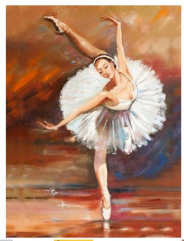 Diamentowa Mozaika Baletnica z uniesiona nogą NO-1007287