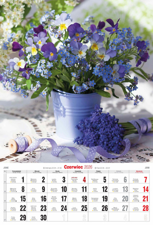 Kalendarz 2026 A3 Bukiety A3-1