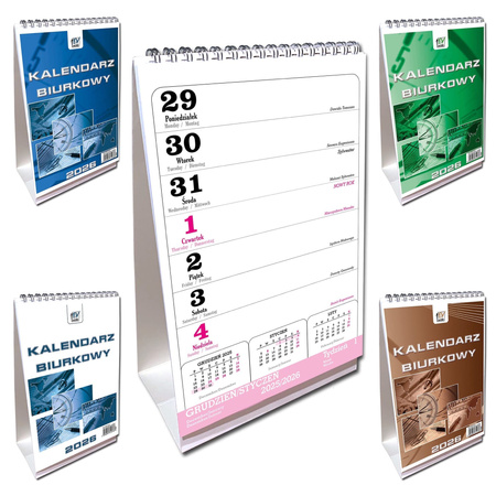 Kalendarz 2026 A5 biurkowy pionowy 1szt.mix