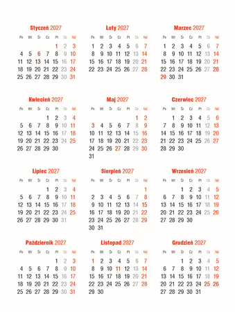 Kalendarz 2026 Koty KSM-4