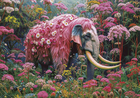 Puzzle 500 Kwiatowy Słoń 113447