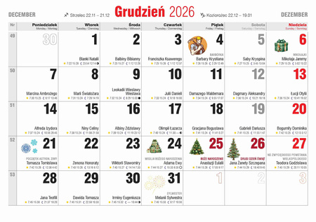 Kalendarz 2026 Ogrody KA-11