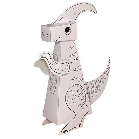 Kolorowanka 3D Dinozaur Parasaurolophus