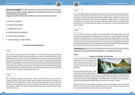 Język angielski. Matura. Arkusze. Poziom podstawowy i rozszerzony