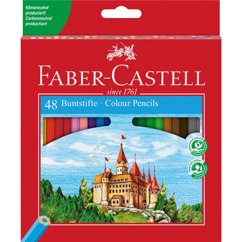 Kredki ołówkowe Zamek Faber-Castell 48 kolorów + temperówka