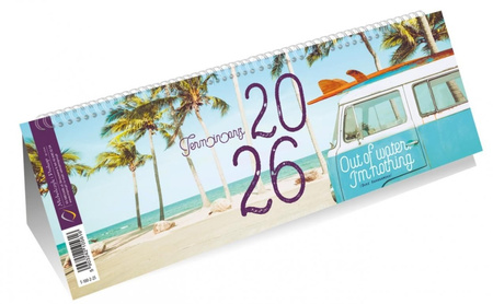 Kalendarz 2026 ze spiralką 1/2 formatu A4 poziomy