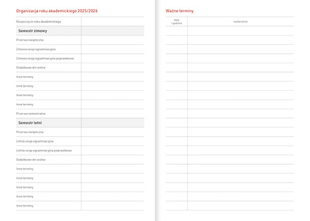 Kalendarz akademicki 2025/2026 A5T PCV bezbarwny MAPA
