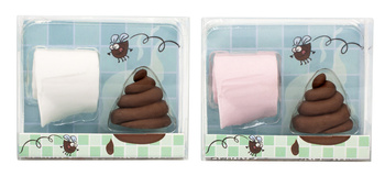 Gumka do ścierania kupa z papierem toaletowym 1szt mix kolorów