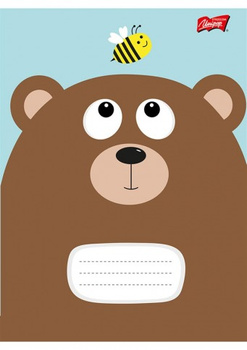 Paczka Zeszyt A5 16k 3-linia podwójna cartoon animals mix pakiet 15 sztuk