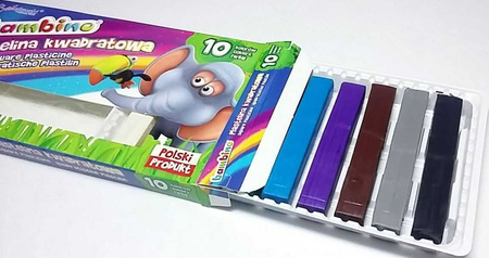 Plastelina bambino kwadratowa 10 kolorów