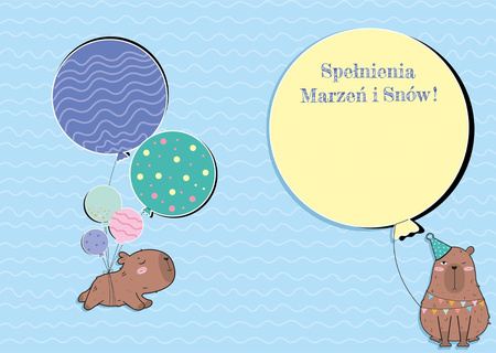 Karnet A5 Kapibara Akrobatka