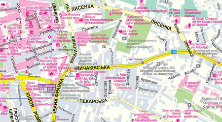 Lwów plan miasta laminat midi 2020