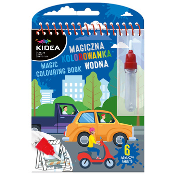 Magiczna wielorazowa kolorowanka wodna Kidea Pojazdy