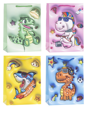 Torebki prezentowe TD-24150-A5 wzór dziecięcy 12 sztuk