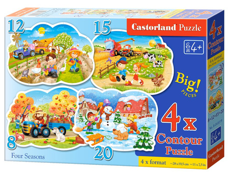 Puzzle 4w1 (8,12,15,20) maxi cztery pory roku B-043019