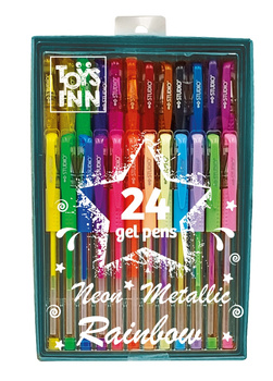 Długopisy żelowe 24 kolory ToysInn STN 9049
