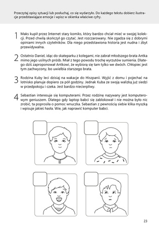 Pełni emocji ćwiczenia pomagające rozpoznawać i nazywać uczucia