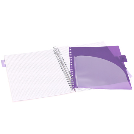 Kołozeszyt Strigo A4 Project Book Jungla fioletowy kratka