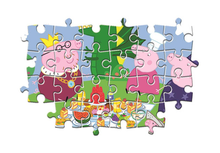 Puzzle 2w1 super color Świnka Peppa 24778