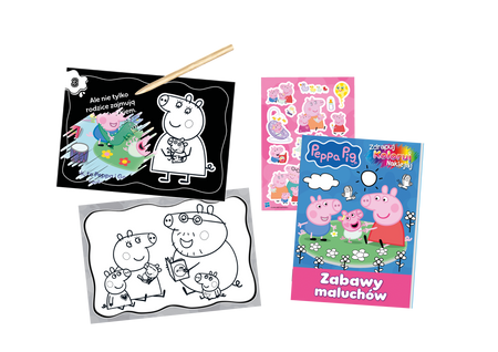 Rodzinka jest super! Świnka Peppa. Zdrapuj, koloruj, naklejaj