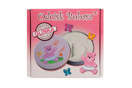 Odcisk bobasa glinka różowy