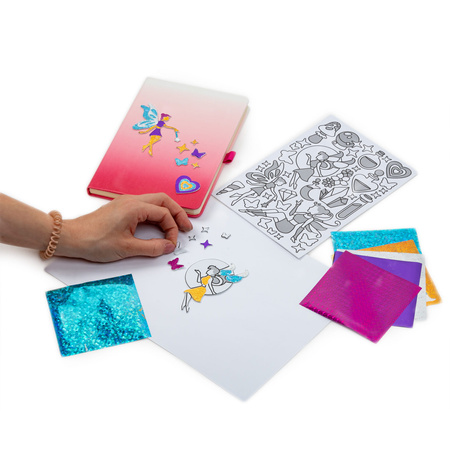 Metaliczne naklejki zestaw kreatywny Wróżki