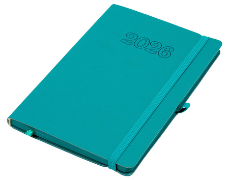 Kalendarz 2026 12 m-cy. Hip hop A5 tygodniowy turkusowy