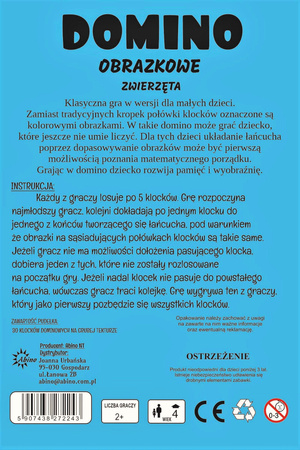 Gra Domino obrazkowe zwierzęta