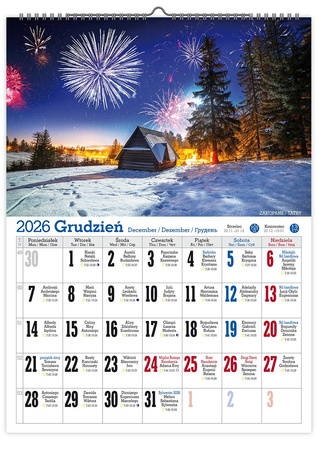 Kalendarz 2026 Polskie pejzaże ścienny KS A4 V1