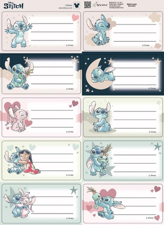 Naklejki na zeszyty pasek Stitch