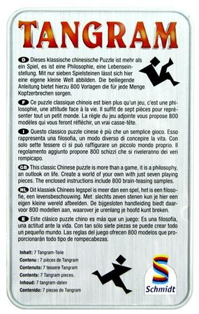 Gra Tangram w metalowej puszce