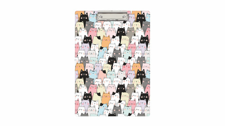 Deska A4 z klipem nadruk Koty