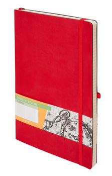 Notes Impresja A5 kratka czerwony