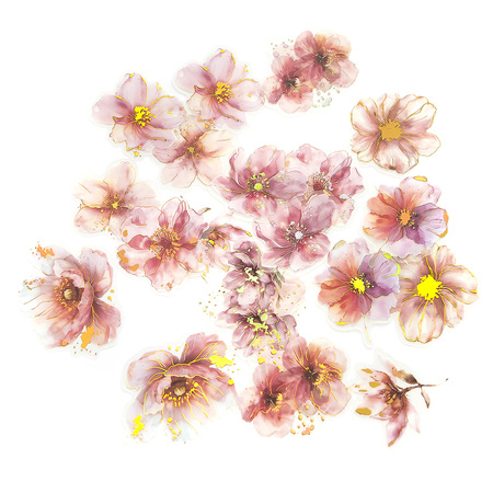 Naklejki połyskujące Pet Kwiaty Pink Blush 20 szt.