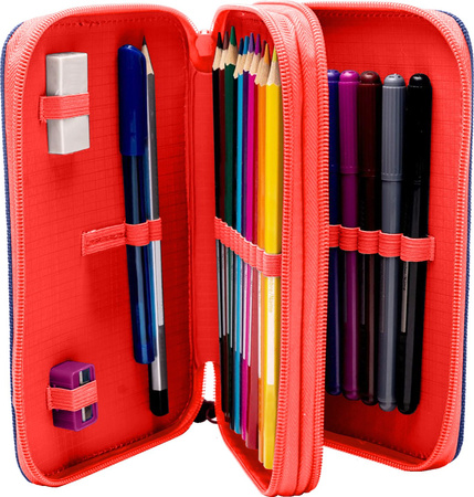 Piórnik dwukomorowy z wyposażeniem Spiderman SP50054