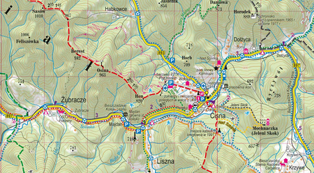 Bieszczady i Góry Sanocko-Turczańskie mapa turystyczna 1: 65 000 foliowana 2024