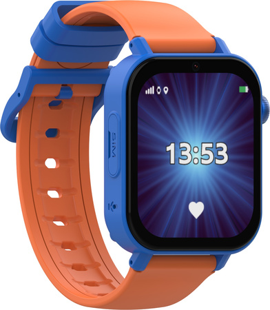 Smartwatch dla dziecka z funkcją lokalizacji GPS i trzema paskami KiDiZ Plus niebieski