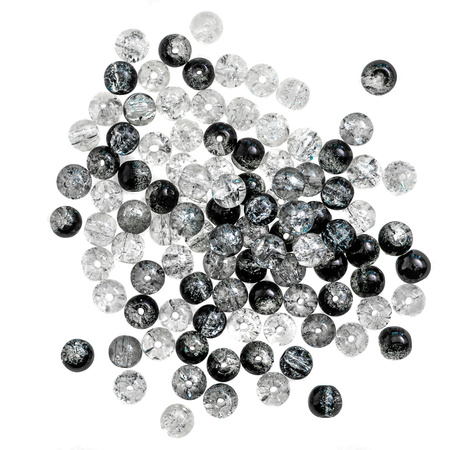 Koraliki szklane spękane 8mm mix kolorów 100 szt.